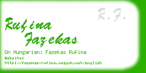 rufina fazekas business card